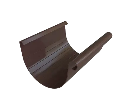 Желоб 125мм, ПВХ, серия Элит, 4м, цвет Коричнево-белый